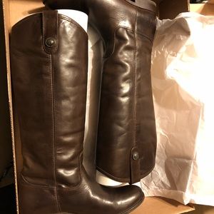Frye Melissa Button Leather Riding Boots